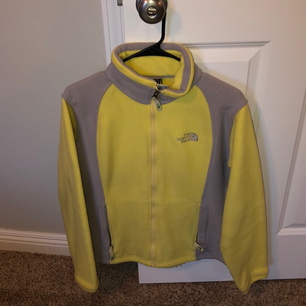 Women’s bright yellow Northface Jacket